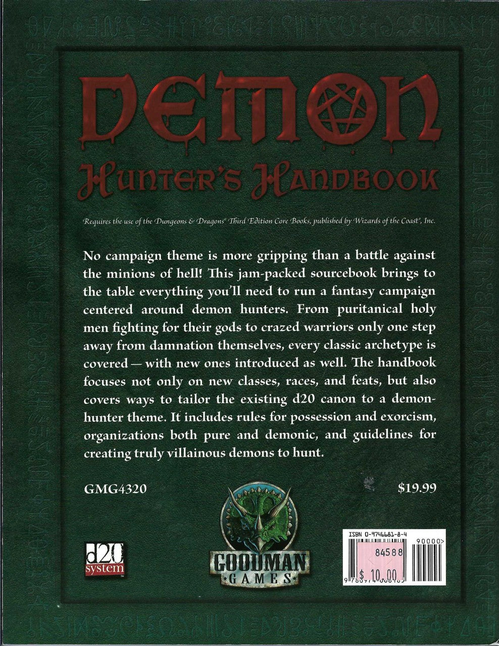 Demon Hunter's Handbook  (D20)