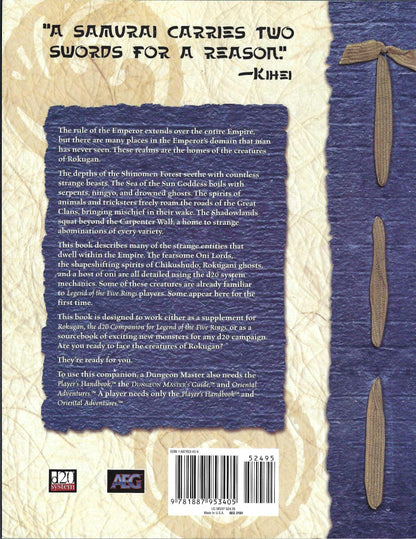Creatures of Rokugan - An L5R Rpg D20 Supplement
