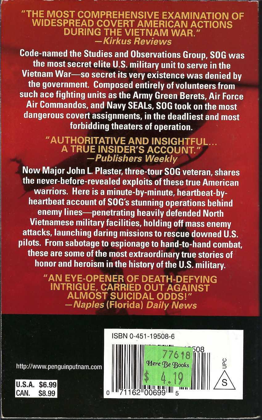 The Secret Wars of America's Commandos in Vietnam back cover