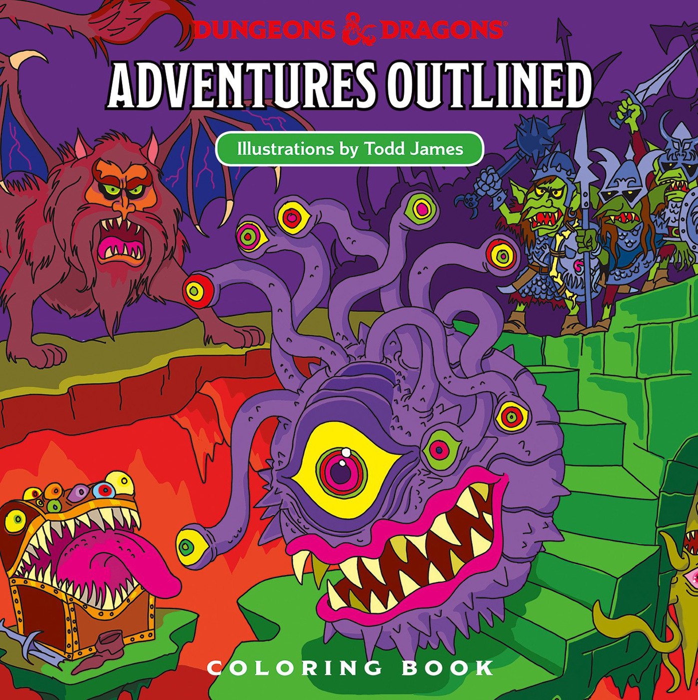 Adventures Outlined Coloring Book cover