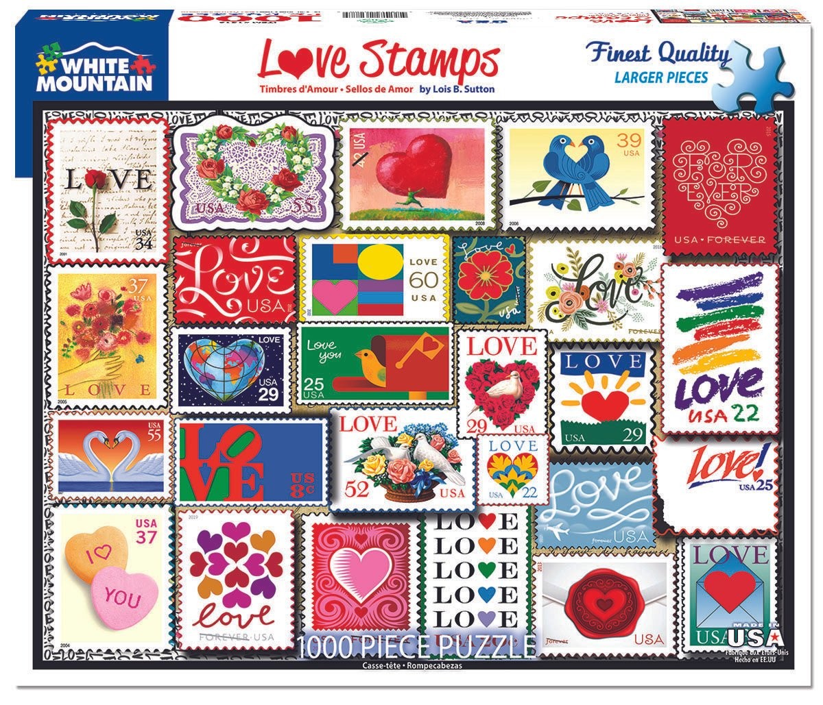 Love Stamps 1000 Piece Jigsaw Puzzle