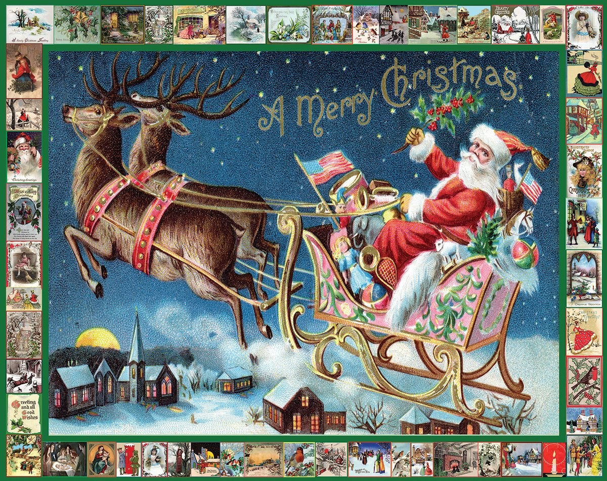 Santa's Sleigh 1000 Piece Jigsaw Puzzle image