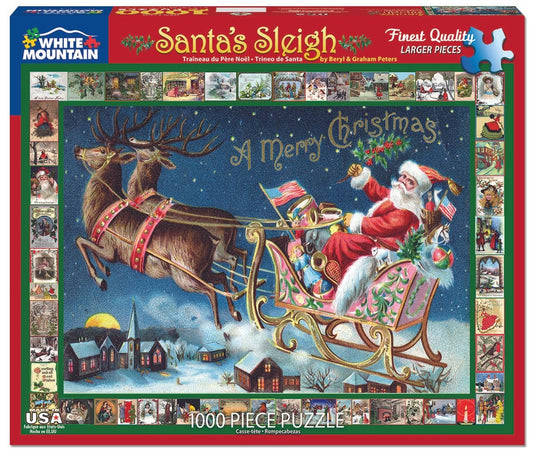 Santa's Sleigh 1000 Piece Jigsaw Puzzle