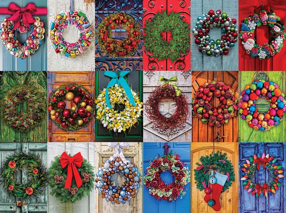 Holiday Wreaths 500 Piece Puzzle