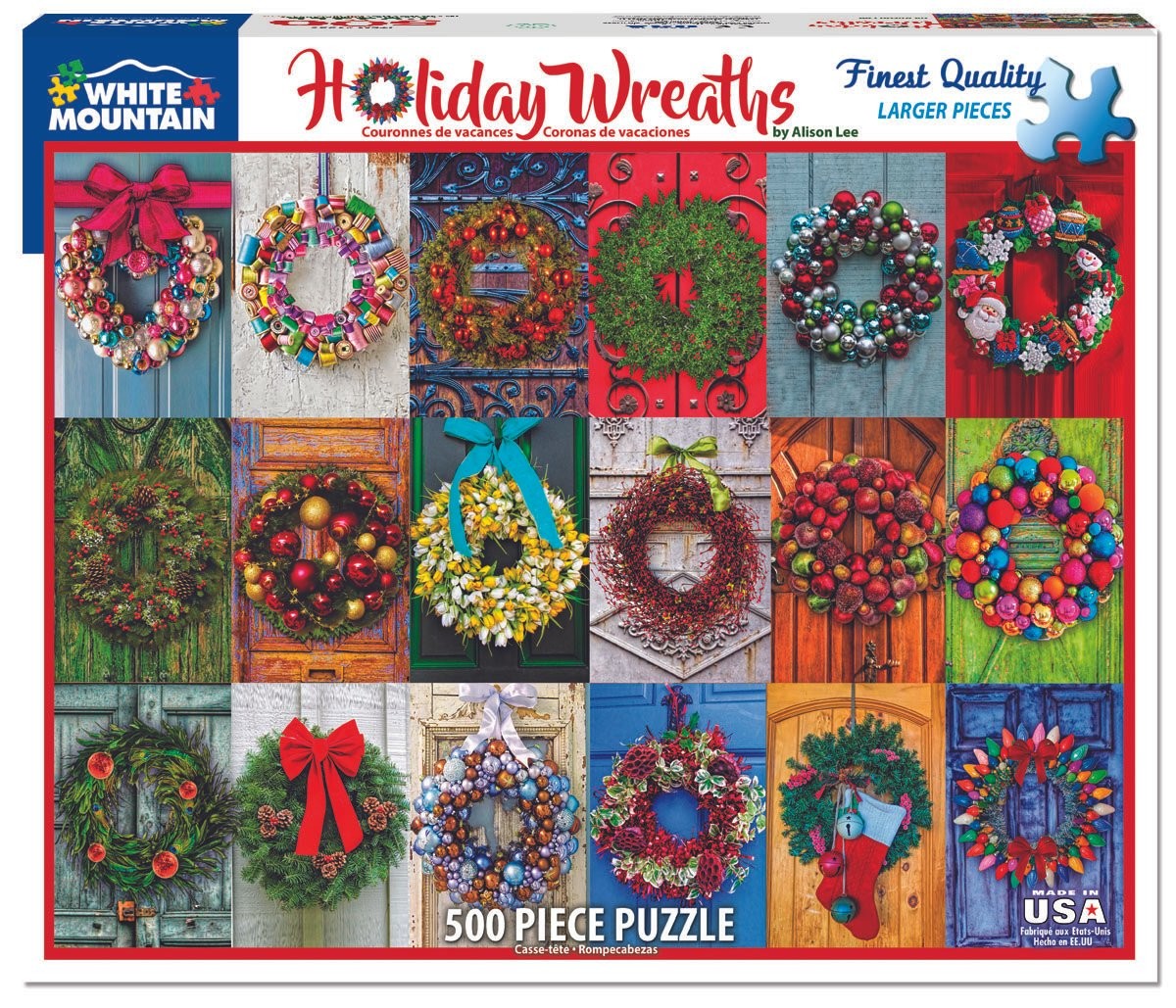 Holiday Wreaths 500 Piece Jigsaw Puzzle