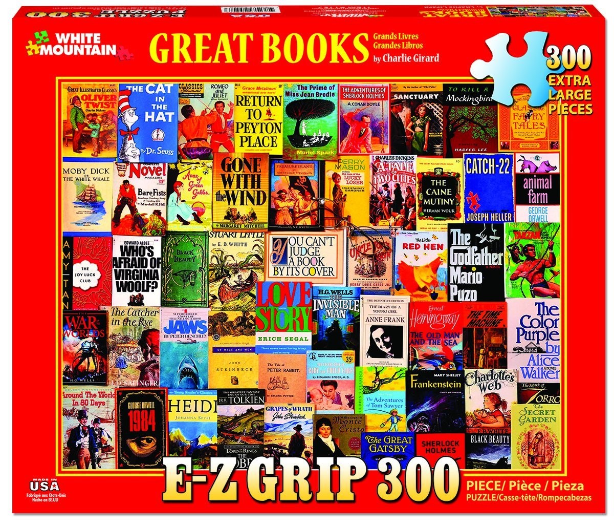 Great Books 300 Piece Jigsaw Puzzle by White Mountain Puzzles
