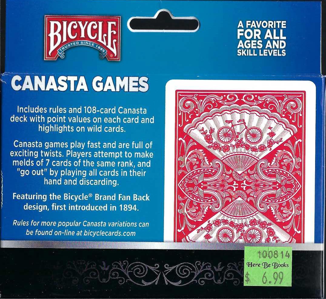 Canasta Card Game back of box