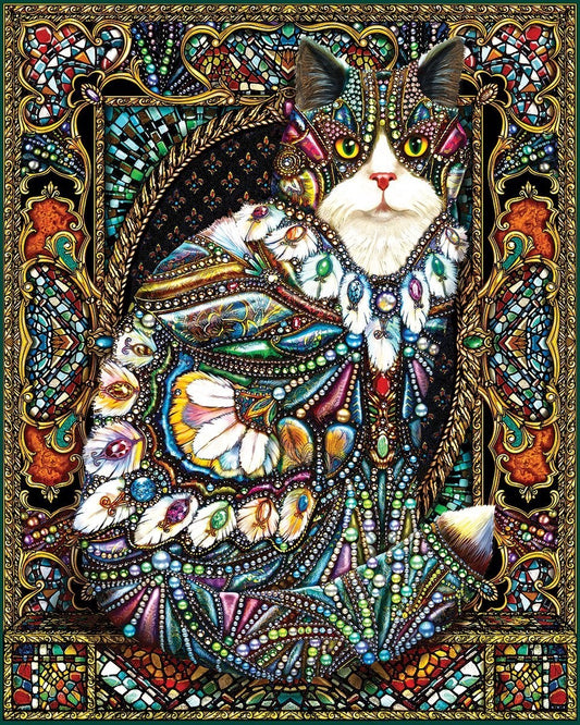 Jeweled Cat 1000 Piece Puzzle