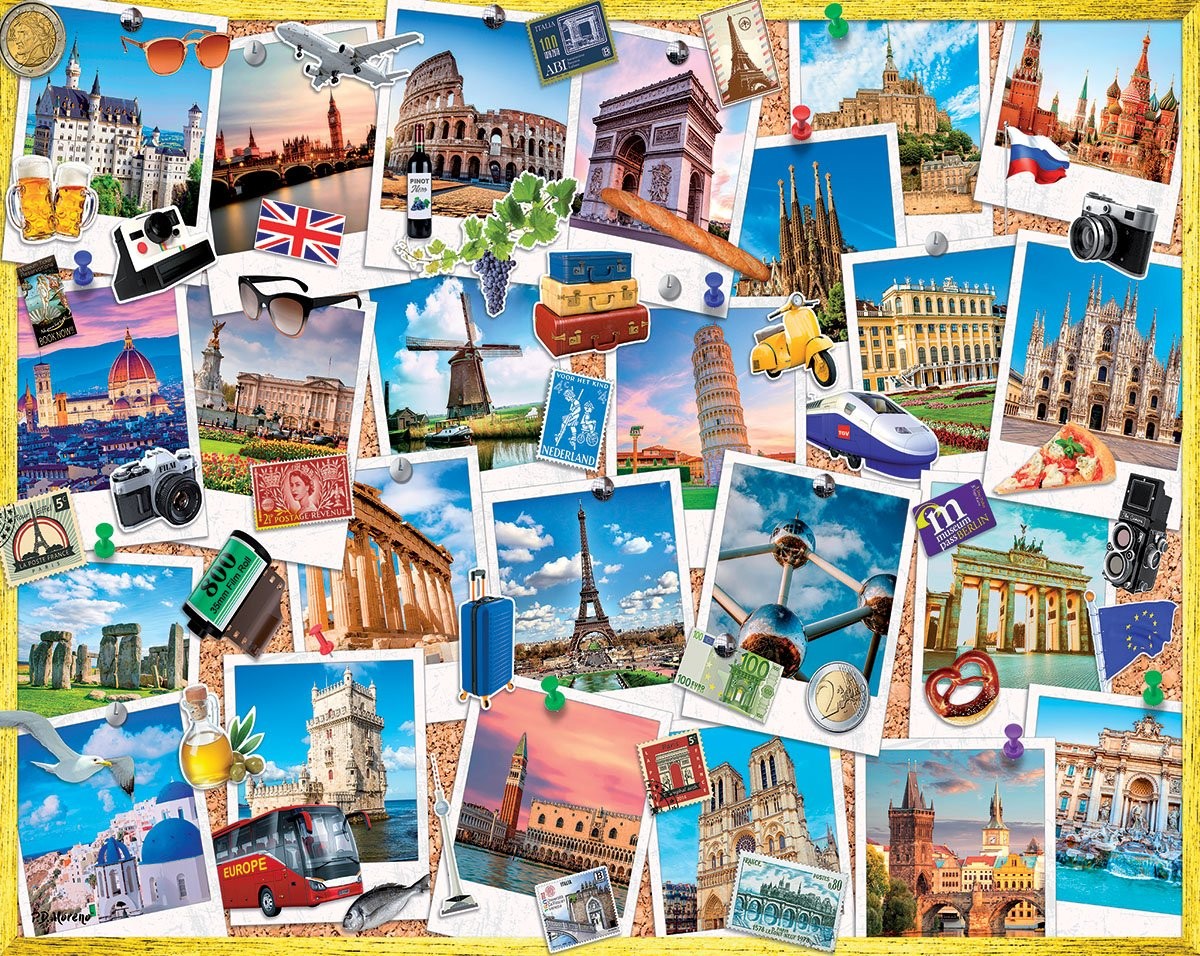 Snapshots of Europe 1000 Piece Jigsaw Puzzle image