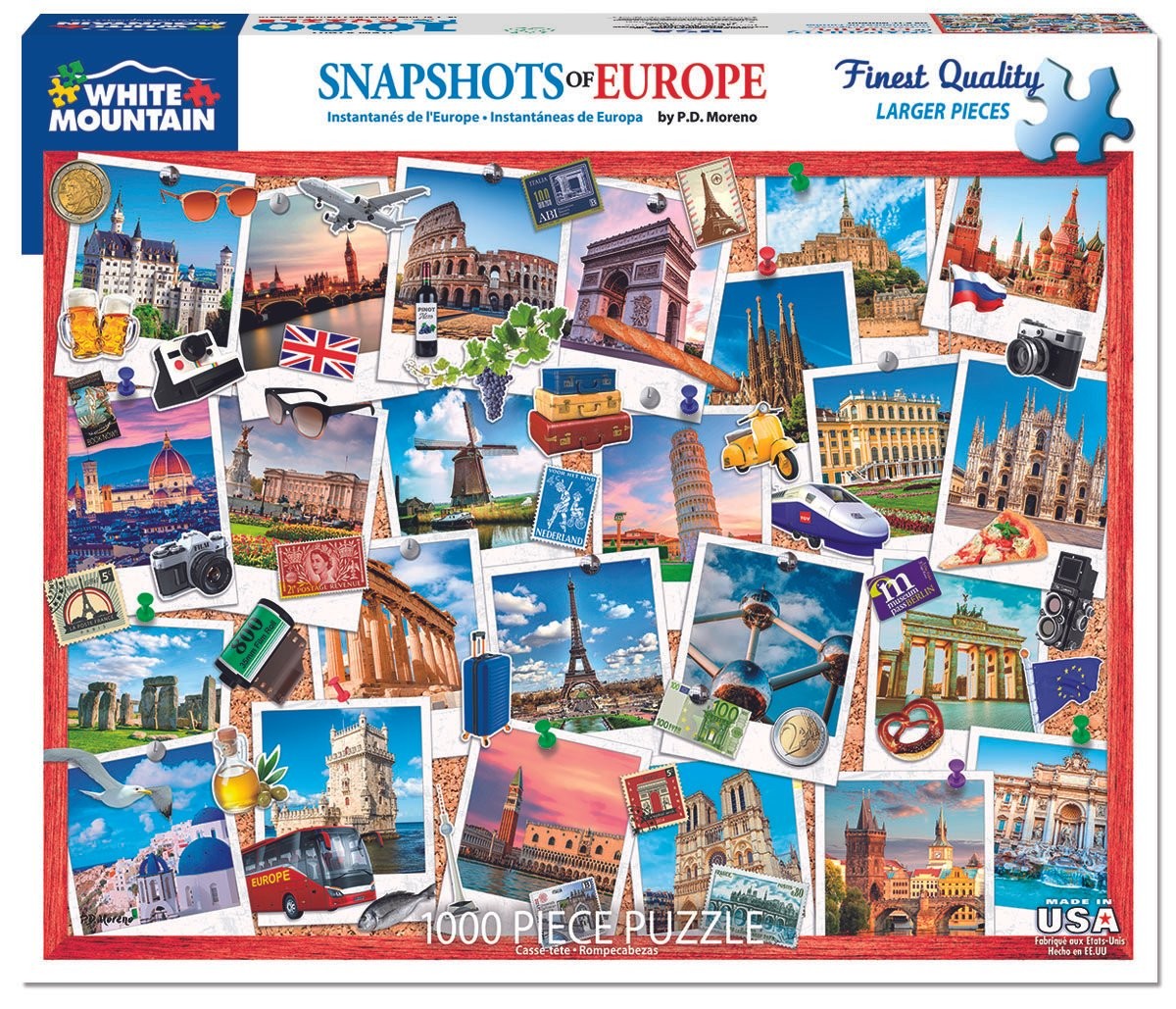 Snapshots of Europe 1000 Piece Jigsaw Puzzle