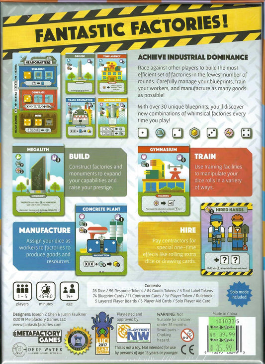 Fantastic Factories back of box