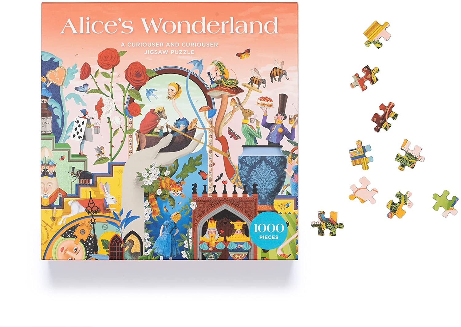 Alice's Wonderland 1000 Piece Jigsaw Puzzle and some pieces