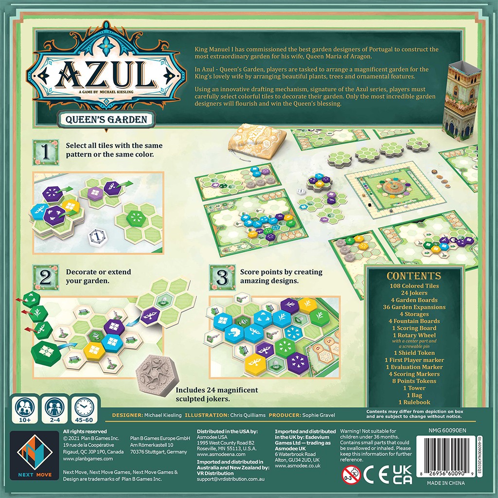 Azul Queen's Garden back of box