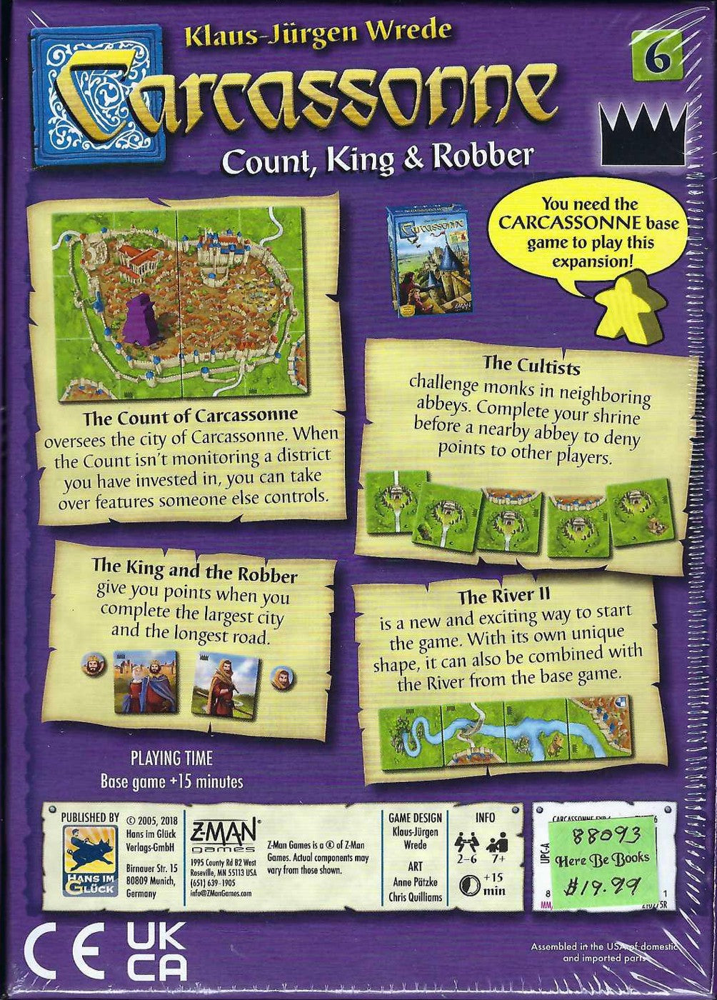 Carcassonne: Count, King & Robber (Expansion 6) back of box