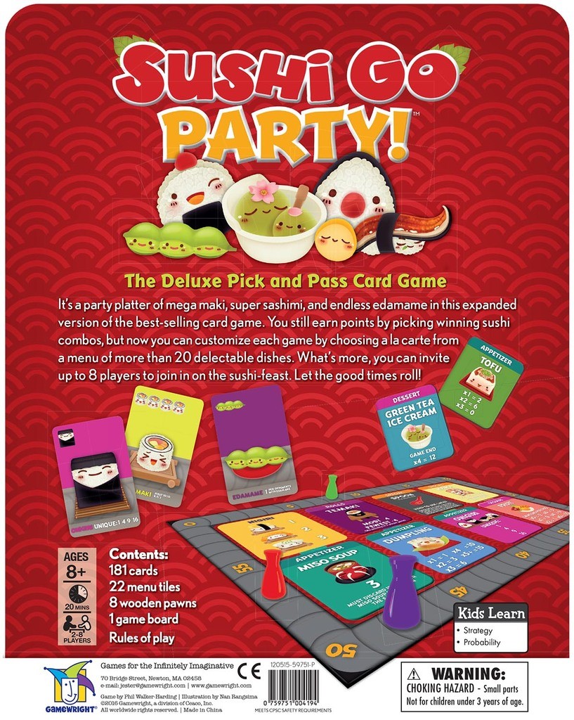 Sushi Go Party! back of box