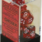 Polyhedral Dice Set: Translucent 7-Piece Set (box) - red with white
