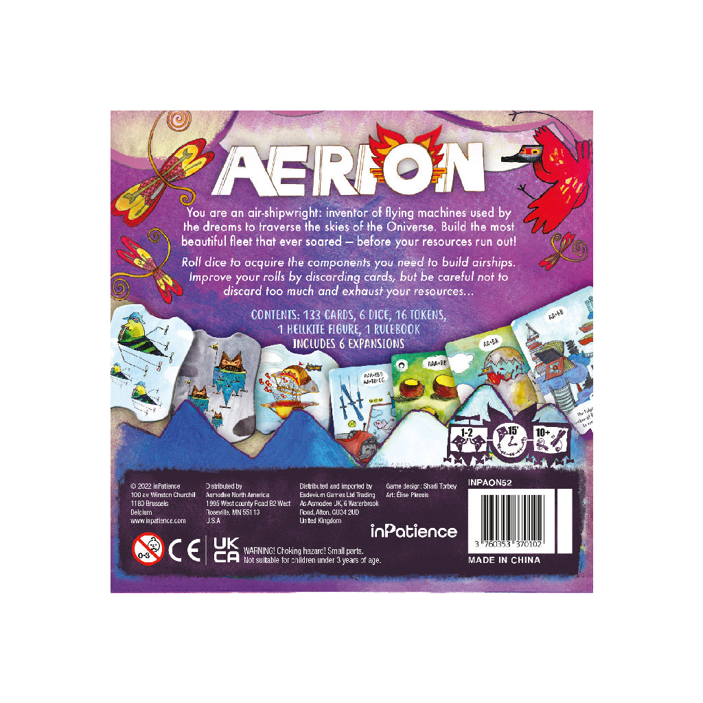 Aerion back of box