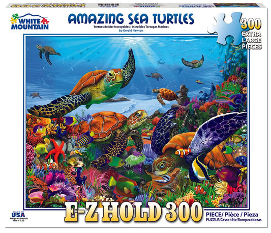 Amazing Sea Turtles 300 Piece Puzzle by White Mountain Puzzles