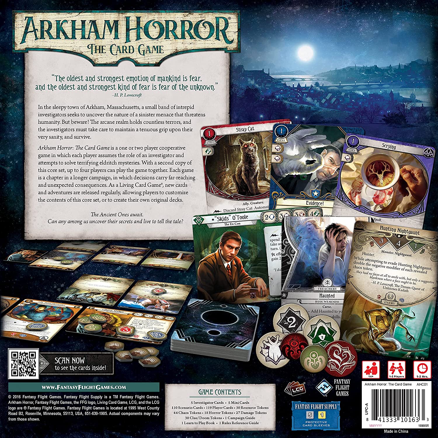Arkham Horror: The Card Game - Core Set back of box