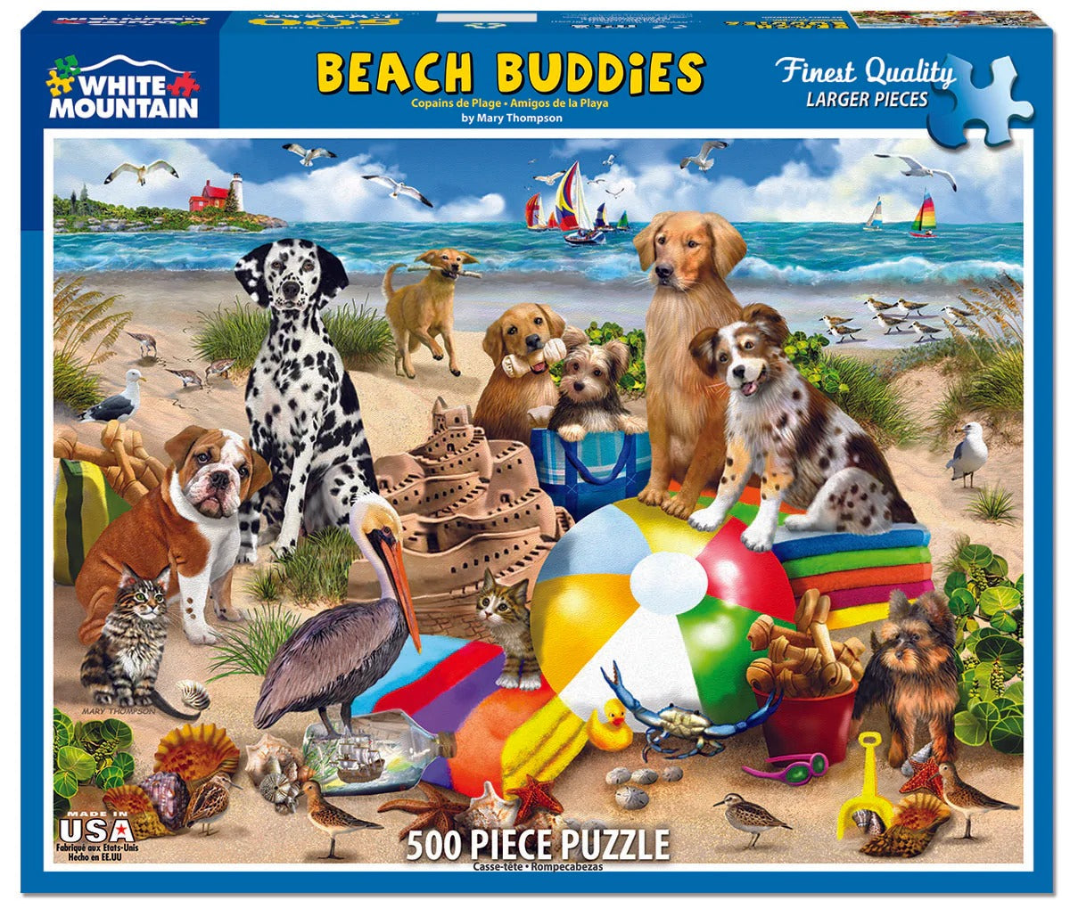 Beach Buddies 500-Piece Puzzle by White Mountain Puzzles