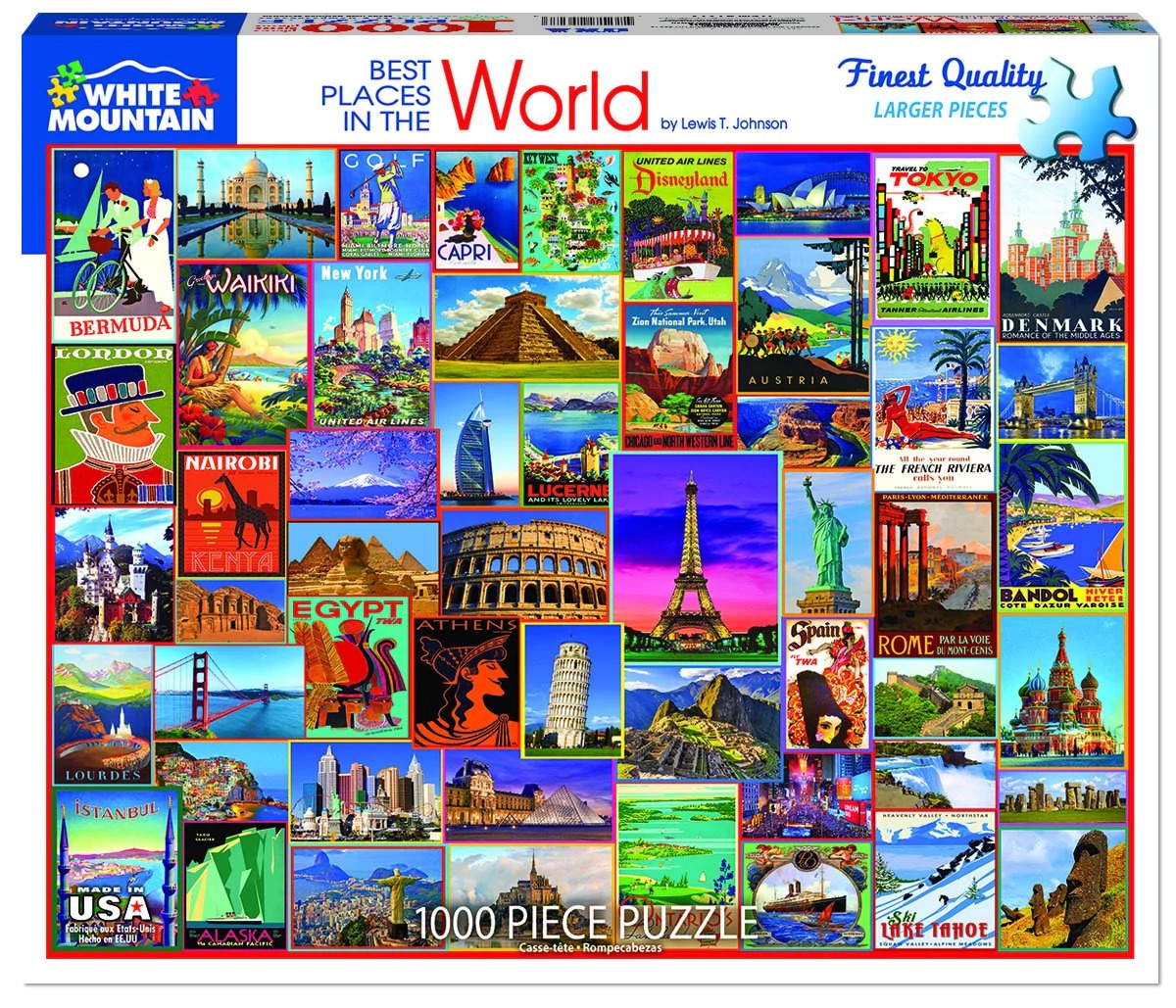 Best Places in the World 1000 Piece Jigsaw Puzzle by White Mountain