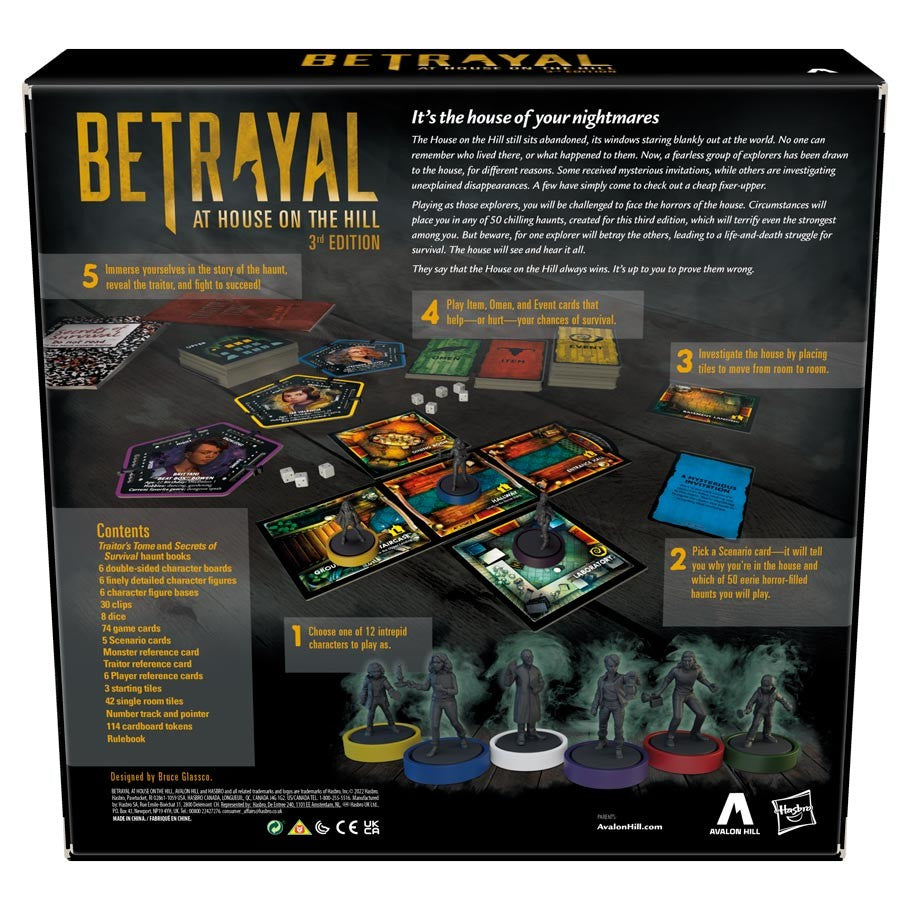 Betrayal at House on the Hill back of box