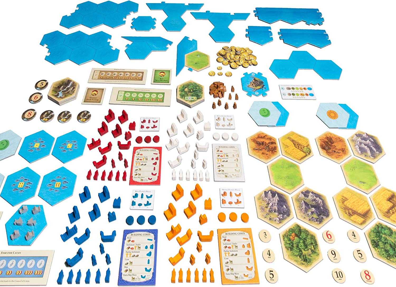 Catan: Seafarers Expansion (5th Edition) components
