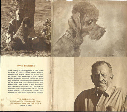 Travels with Charley dust jacket back cover and back flap