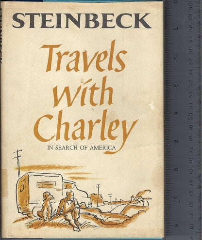 Travels with Charley front of dust jacket with ruler
