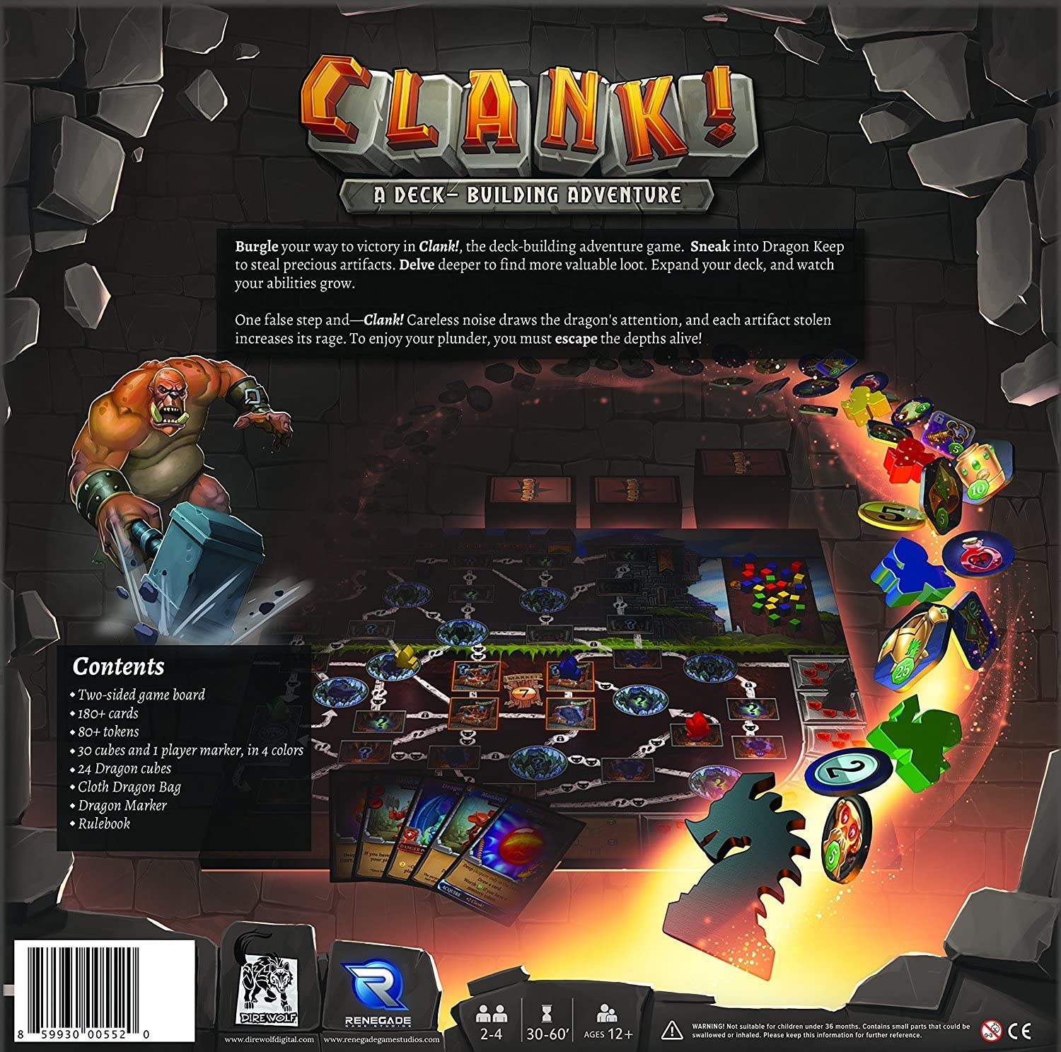 Clank! A Deck-Building Adventure back of box