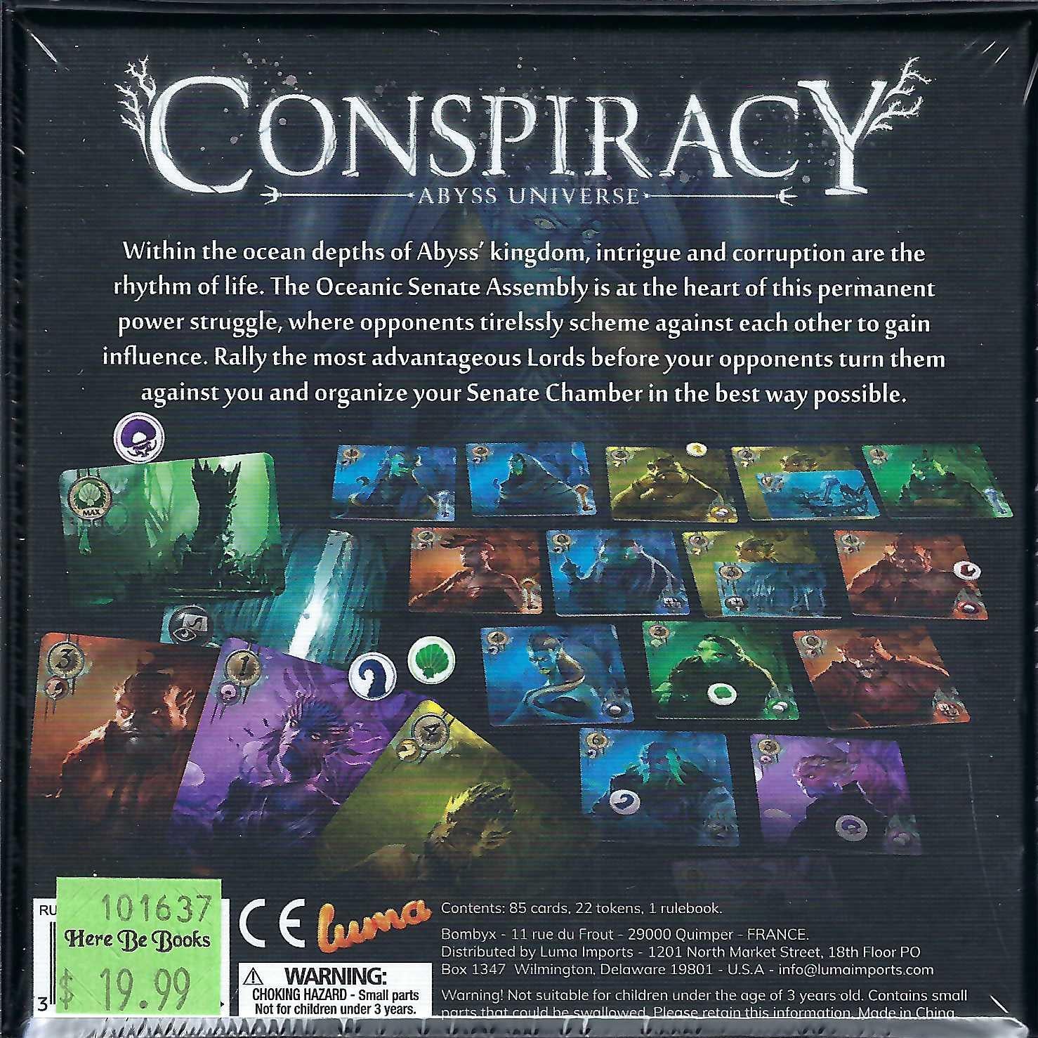 Conspiracy back of box