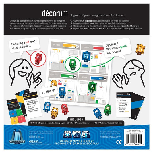 Decorum back of box