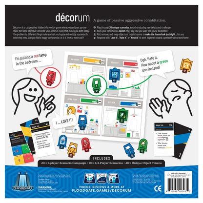 Decorum back of box