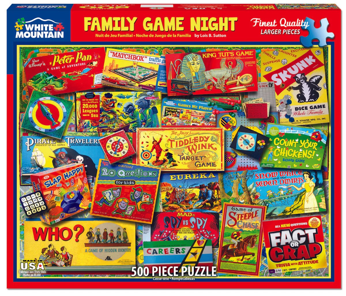 Family Game Night 500 Piece Jigsaw Puzzle