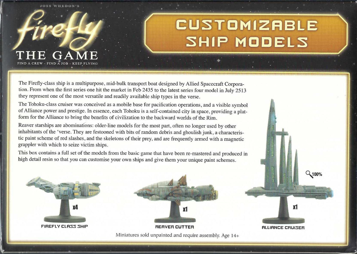 Firefly Customizable Ship Models