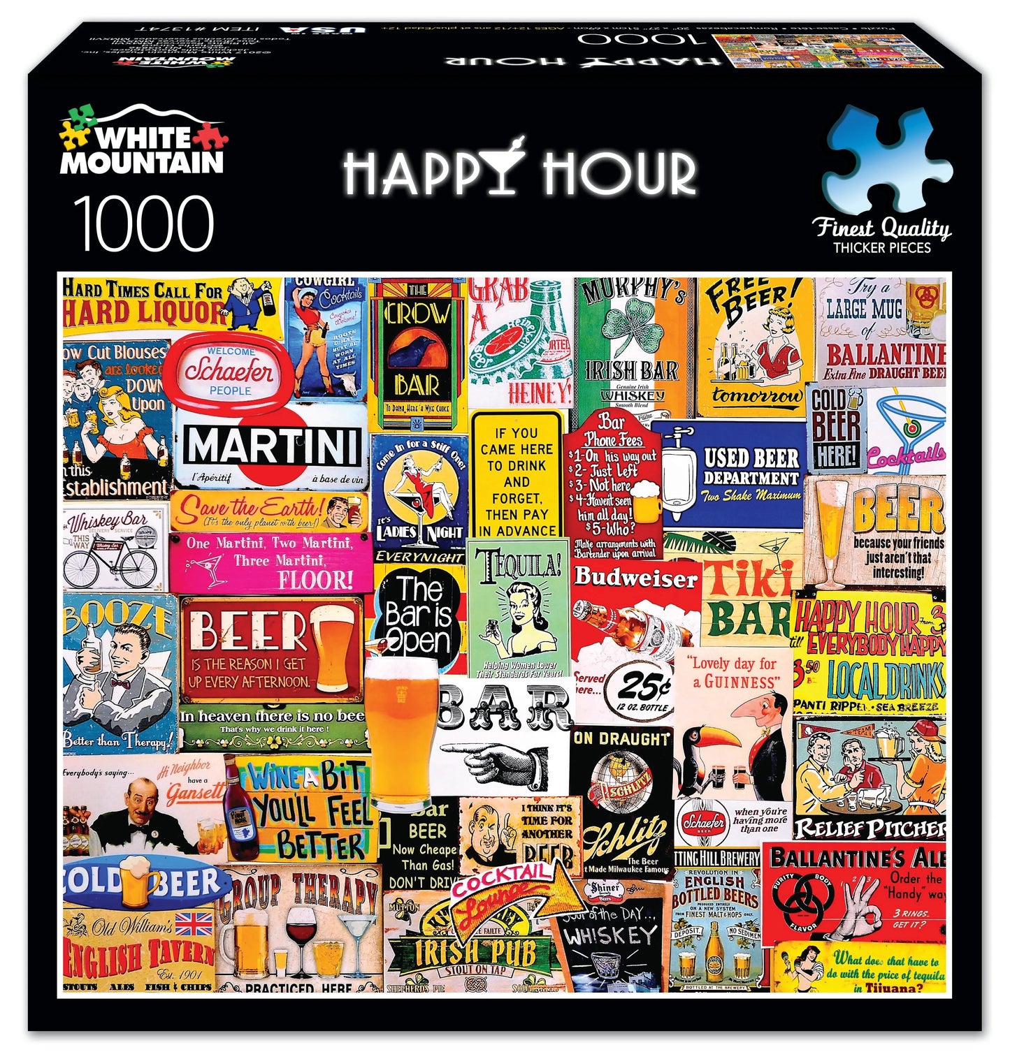 Happy Hour 1000 Piece Small Format Jigsaw Puzzle by White Mountain Puzzles