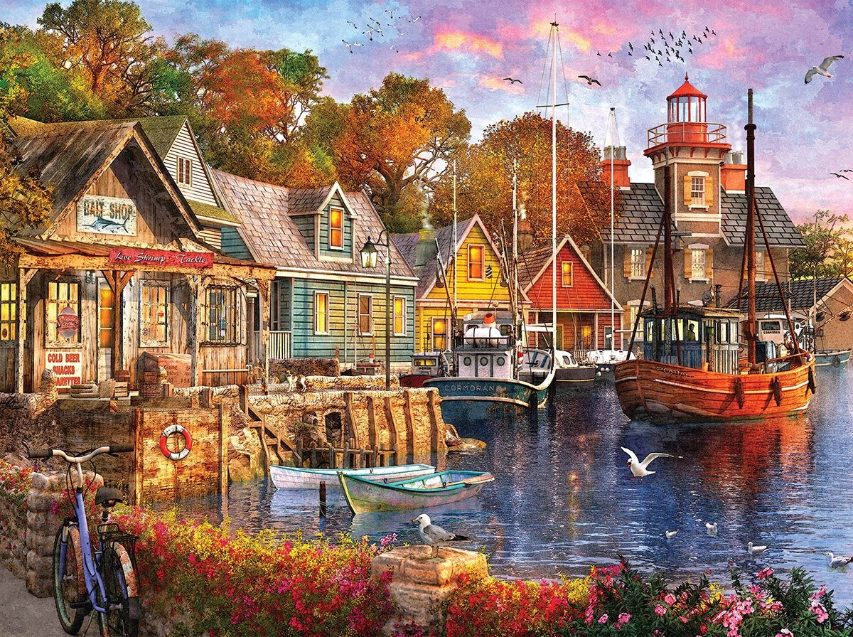 Harbor Evening 1000 Piece Jigsaw Puzzle by White Mountain