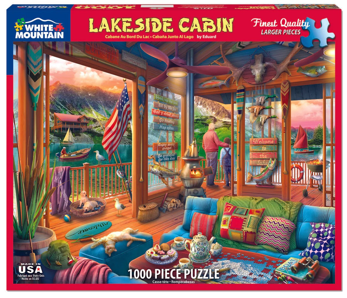 Lakeside Cabin 1000 Piece Jigsaw Puzzle by White Mountain