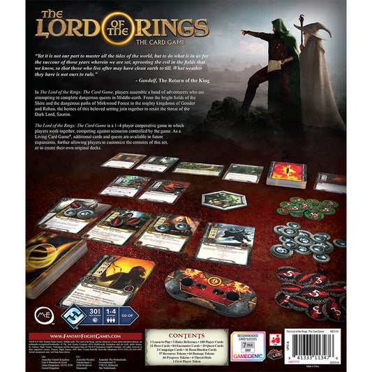 Lord of the Rings: Living Card Game back of box