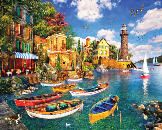 Mediterranean Harbor 1000 Piece Puzzle picture