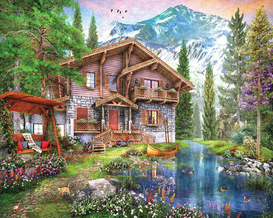 Mountain Chalet 1000 Piece Puzzle by White Mountain