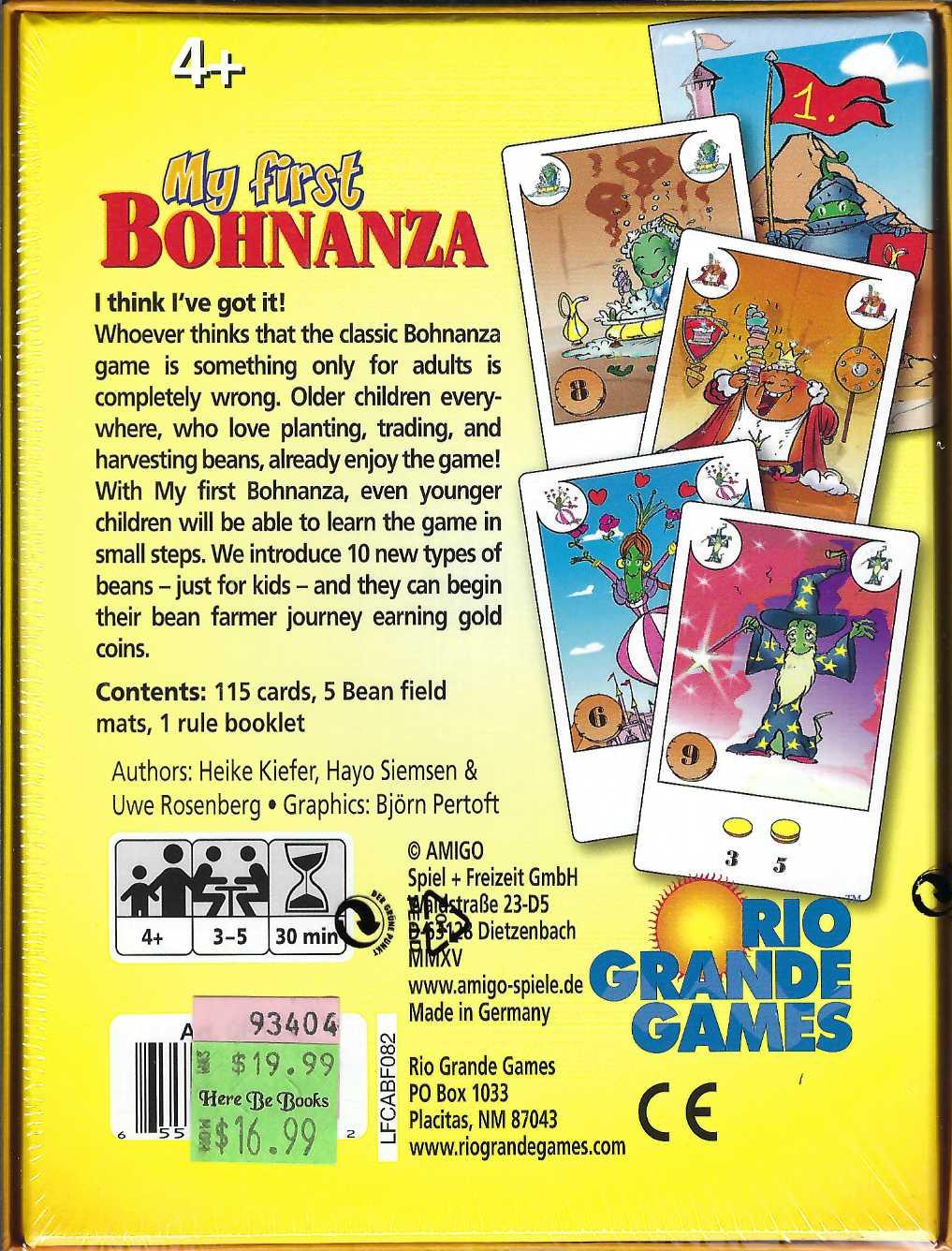 My First Bohnanza back of box