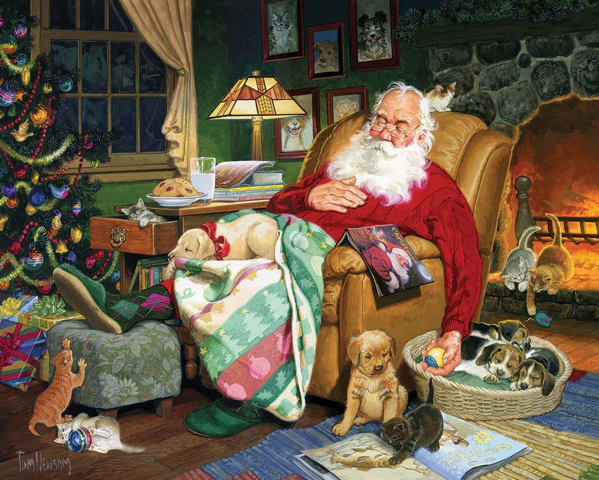 Santa's Naptime 1000 Piece Jigsaw Puzzle by White Mountain