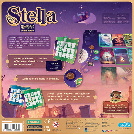 Stella back of box