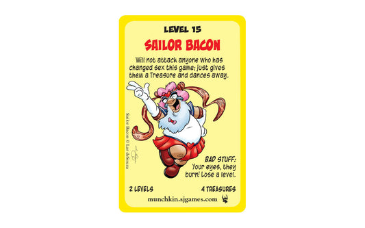 Super Munchkin: Level 15 Sailor Bacon Promo Card