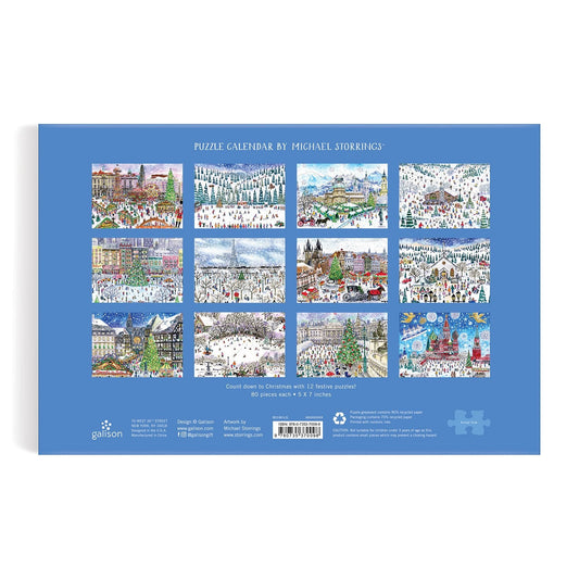 Back of 12 Days of Christmas Advent Puzzle Calendar